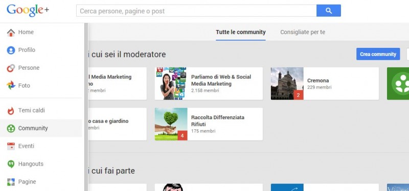 Home Page Communities Google+